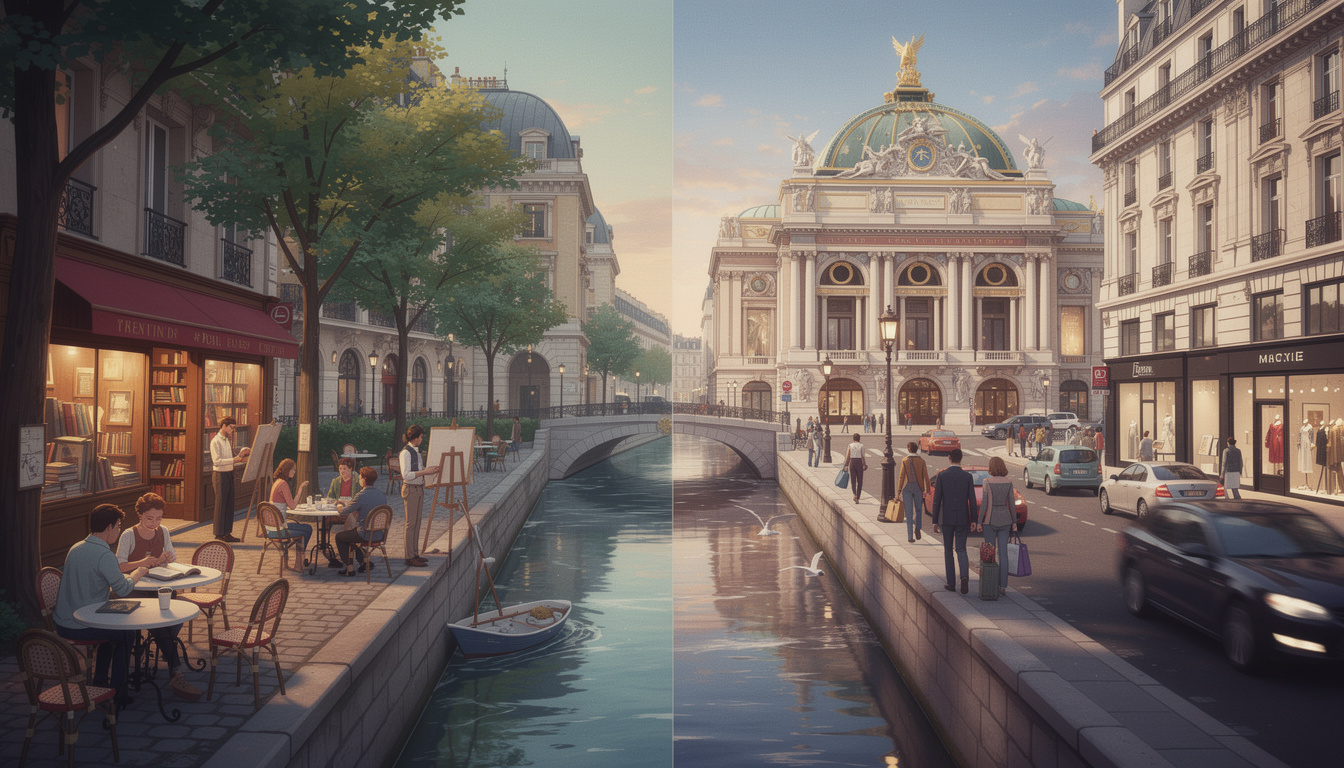 découvrez les principales différences culturelles, historiques et architecturales entre la rive gauche et la rive droite de paris.
