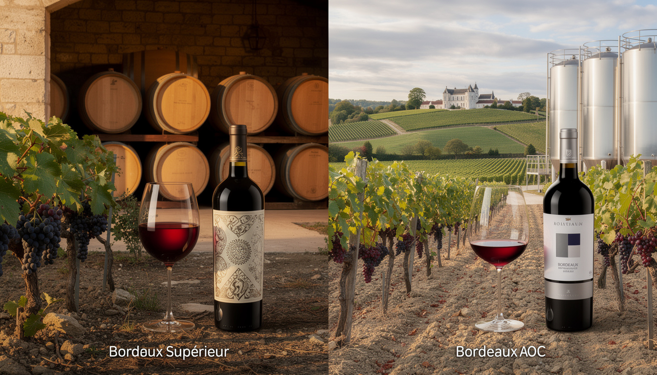 découvrez les distinctions essentielles entre bordeaux supérieur et aoc, deux appellations renommées du vignoble bordelais, leurs critères de production, et ce qui les rend uniques.